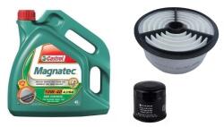 Castrol Suzuki Swift olajcsere szett 1.3 16 szelep G13BB motorszám, 2003-ig levegőszűrő, olajszűrő, Castrol Magnatec 10w40 olaj (13780-82400, 16510-82703)