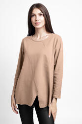 Pierino Bluza evazata cu cusaturi fancy din tricot de bumbac, fango Talie unica