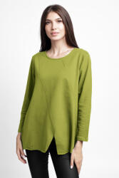 Pierino Bluza evazata cu cusaturi fancy din tricot de bumbac, verde oliv Talie unica