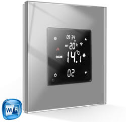  Okos termosztát, WiFi, üveg előlap (WK-GY)