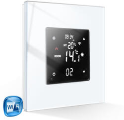  Okos termosztát, WiFi, üveg előlap (WK-WH)