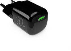 PURO hálózati töltő 1xUSB-C csatlakozással 20W 3A GaN PD - fekete