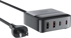 ACEFAST Z6 US utazó töltő 2xUSB-A és 2xUSB-C csatlakozással 65W GaN - fekete