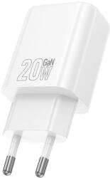 hoco. N61 hálózati töltő 1xUSB-A és 1xUSB-C csatlakozással 20W 3A PD QC3.0 - fehér