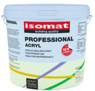 Isomat ACRYL PROFESSIONAL - vopsea lavabila, alba, mata, pentru exterior, ideala pentru profesionisti (Culoare: Base TR, Ambalare: Galeata 8.30 lt)