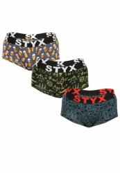 Styx Комплект три - дамски бикини Styx art с крачол многоцветни Styx | Lilav | ЖЕНИ | S