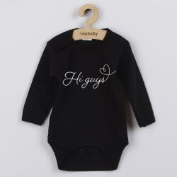 NEW BABY Body pentru copii cu imprimeu New Baby Hi guys, mărime 86 (12-18lr)