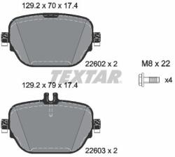 TEXTAR Set placute frana TEXTAR 2260201 (2260201)