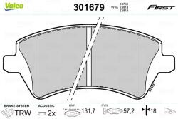VALEO Set placute frana VALEO 301679 (301679)