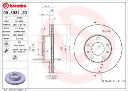 BREMBO Disc frana BREMBO 09.8931. 21 (09.8931.21) - fixbox