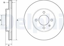 DELPHI Disc frana DELPHI BG2455 (BG2455) - fixbox