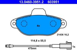 ATE Set placute frana ATE 13.0460-3951.2 (13.0460-3951.2)