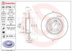 BREMBO Disc frana BREMBO 08. D758.11 (08.D758.11)