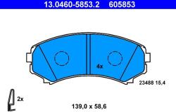 ATE Set placute frana ATE 13.0460-5853.2 (13.0460-5853.2)