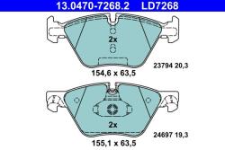 ATE Set placute frana axa fata [Ceramic] ATE 13.0470-7268.2 (13.0470-7268.2)