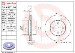 BREMBO Disc frana BREMBO 09. A357.10 - fixbox