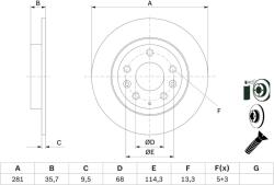 Bosch Disc frana BOSCH 0 986 479 E55 (0 986 479 E55) - fixbox