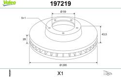 VALEO Disc frana VALEO 197219 (197219) - fixbox