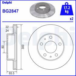 DELPHI Disc frana DELPHI BG2847 (BG2847) - fixbox