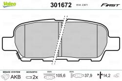 VALEO Set placute frana VALEO 301672 (301672)