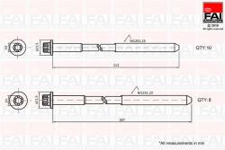 FAI Set surub, chiulasa FAI B2124 - fixbox