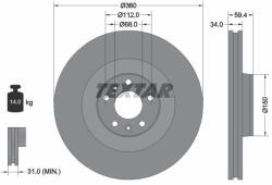 TEXTAR Disc frana TEXTAR 92122205 (92122205)