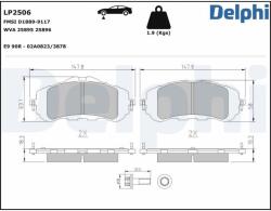 DELPHI Set placute frana DELPHI LP2506 (LP2506)