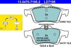 ATE Set placute frana ATE 13.0470-7195.2 (13.0470-7195.2)