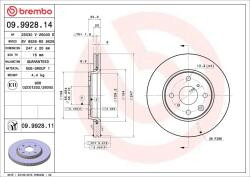 BREMBO Disc frana BREMBO 09.9928. 11 (09.9928.11)