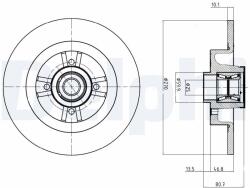 DELPHI Disc frana DELPHI BG9032RS (BG9032RS) - fixbox