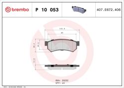 BREMBO Set placute frana, frana disc BREMBO P 10 053 - fixbox
