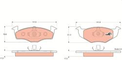 TRW Set placute frana TRW GDB1274 (GDB1274)