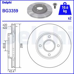 DELPHI Disc frana DELPHI BG3359 (BG3359) - fixbox