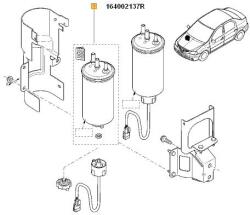 Original Renault Filtru combustibil ORIGINAL RENAULT 16 40 021 37R (16 40 021 37R)