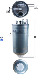 MAHLE Filtru combustibil MAHLE KL 147D (KL 147D) - fixbox