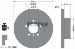 TEXTAR Disc frana axa fata TEXTAR 92261805 (92261805)