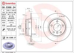 BREMBO Disc frana BREMBO 08.5366. 21 (08.5366.21)
