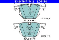 ATE Set placute frana ATE 13.0470-7174.2 (13.0470-7174.2)