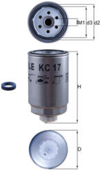 MAHLE Filtru combustibil MAHLE KC 17D (KC 17D) - fixbox