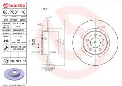 BREMBO Disc frana BREMBO 08.7861. 11 (08.7861.11)