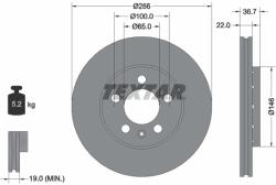 TEXTAR Disc frana TEXTAR 92082205 (92082205)