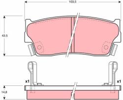 TRW Set placute frana TRW GDB3183 (GDB3183)
