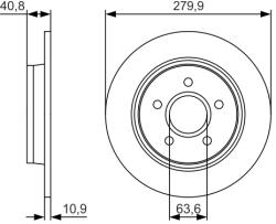 Bosch Disc frana BOSCH 0 986 479 S49 (0 986 479 S49) - fixbox