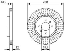 Bosch Disc frana BOSCH 0 986 479 B05 (0 986 479 B05) - fixbox