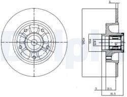 DELPHI Disc frana DELPHI BG9112RS (BG9112RS) - fixbox
