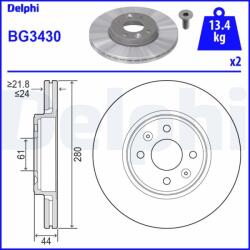 DELPHI Disc frana DELPHI BG3430 (BG3430) - fixbox
