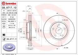BREMBO Disc frana BREMBO 09. A717.11 (09.A717.11)