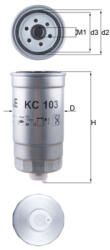 MAHLE Filtru combustibil MAHLE KC 103 (KC 103) - fixbox