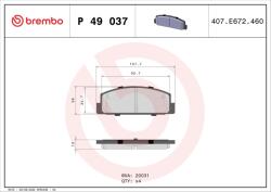 BREMBO Set placute frana BREMBO P 49 037 (P 49 037)