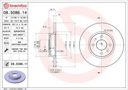 BREMBO Disc frana BREMBO 08.5086. 11 (08.5086.11)